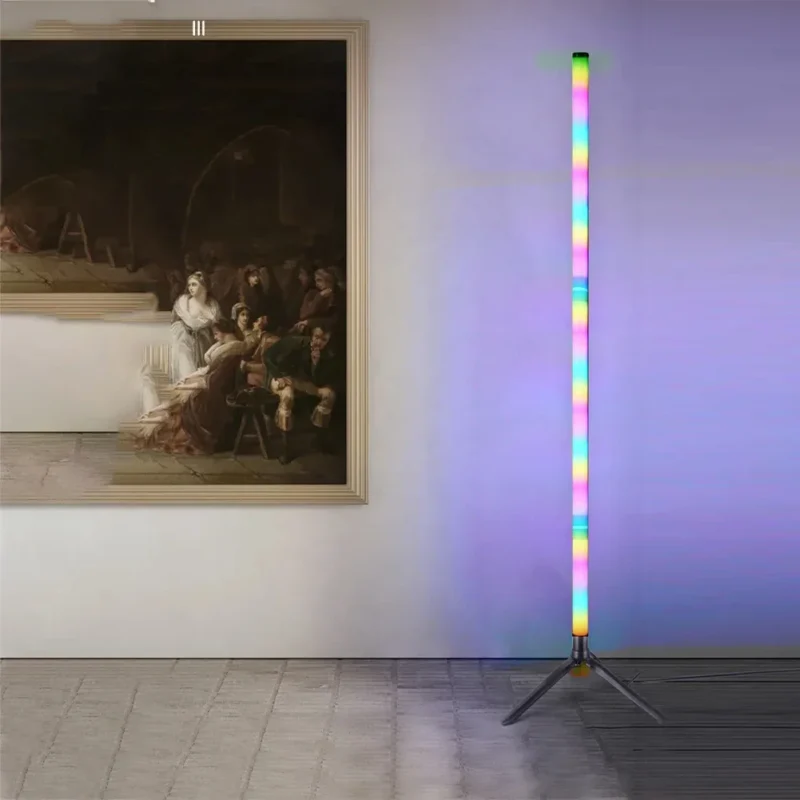 Modern RGB Corner Floor Lamp with Remote Control and USB Charging for Living Room - Image 4