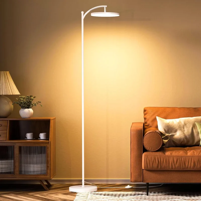 Modern Dimmable LED Arc Floor Lamp with Remote Control for Living Room - Image 7