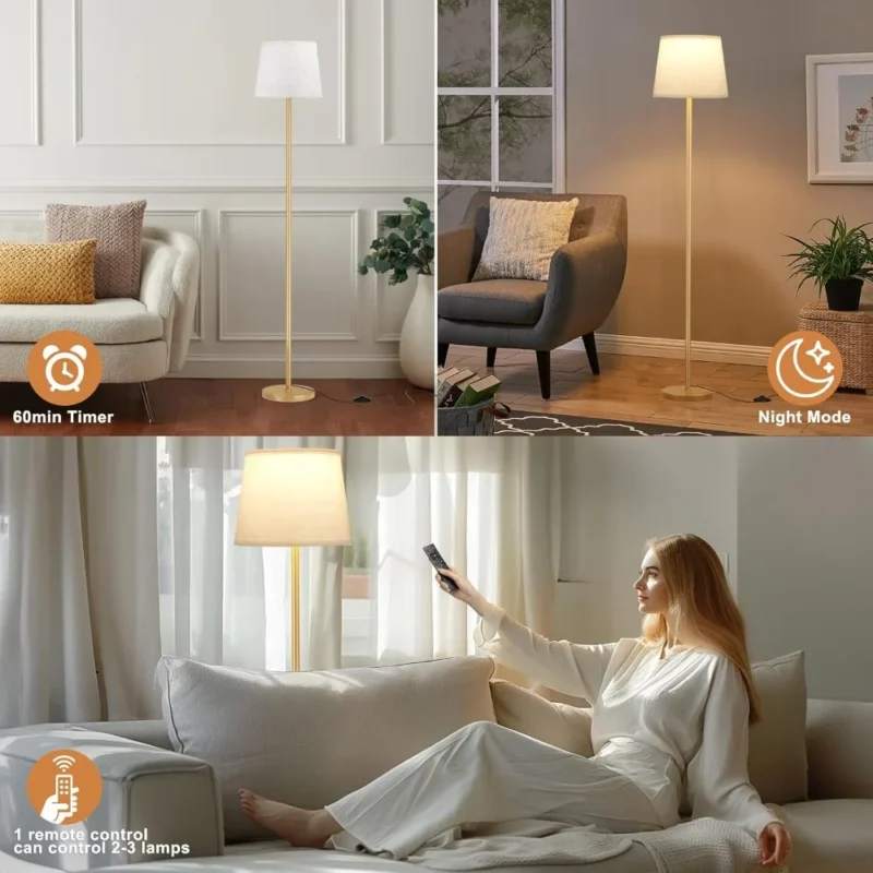 Modern Adjustable Black Arc Floor Lamp with Foot Switch for Living Room - Image 4