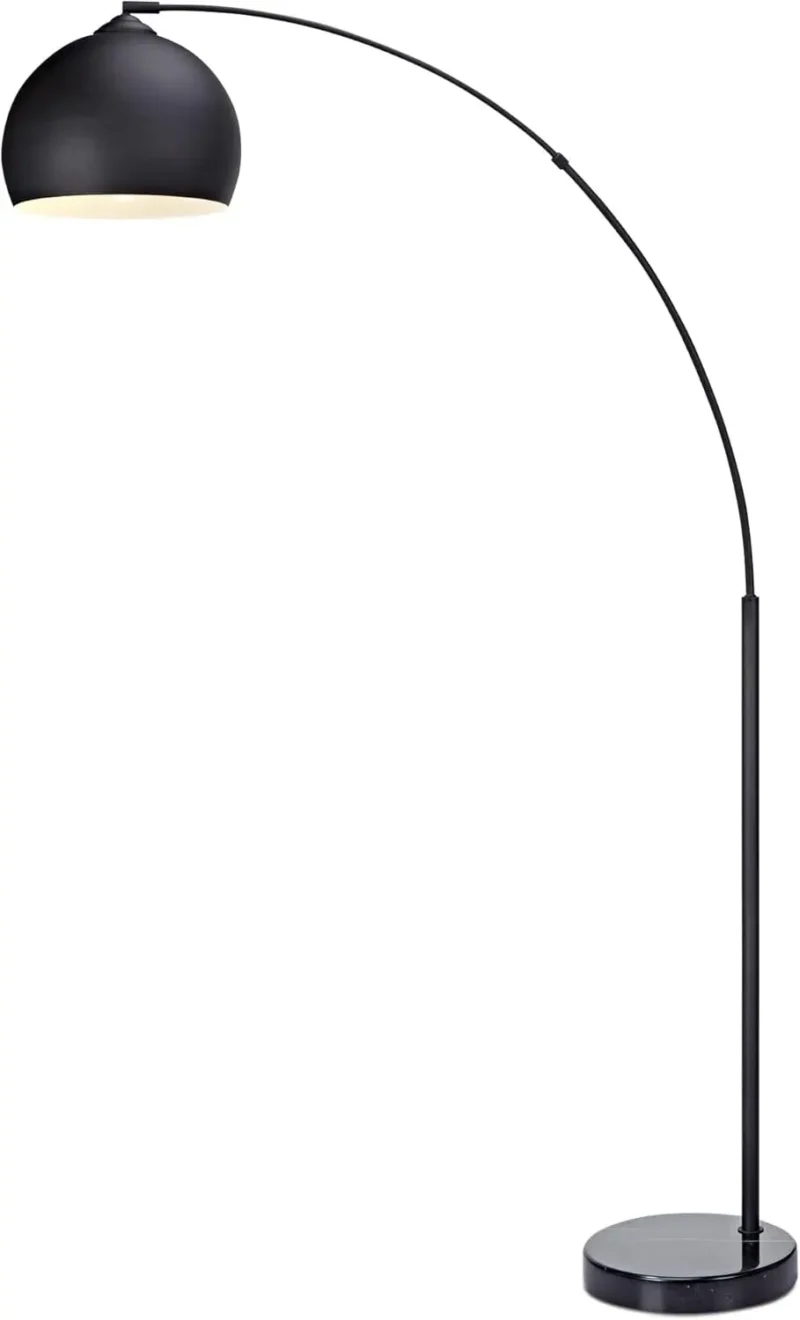 Modern Chrome Adjustable Arc Floor Lamp with Marble Base for Living Room - Image 11