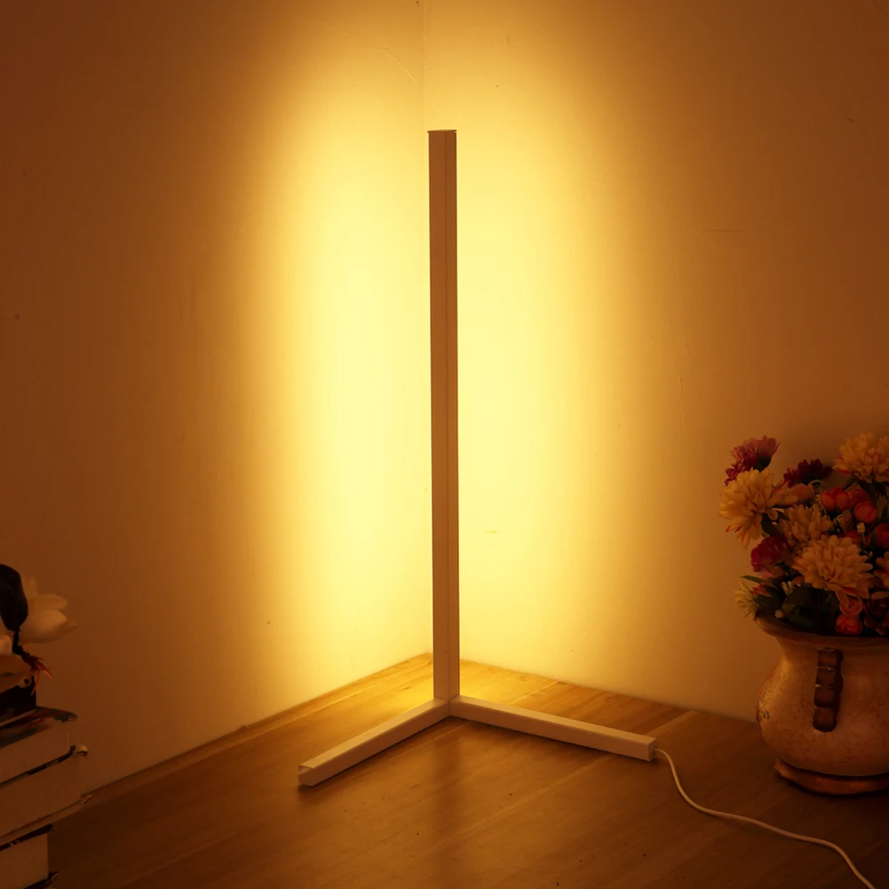 Smart dimmable arc lamp positioned perfectly for comfortable reading