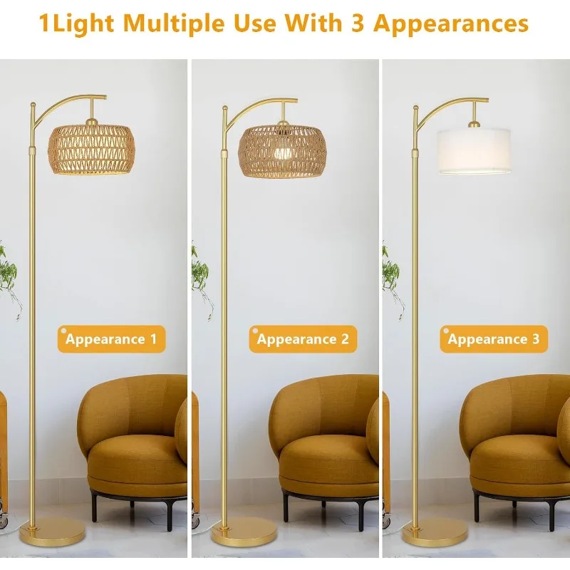 Arc floor lamp with specialized cord management solution