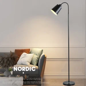 Modern Adjustable Gooseneck Arc Floor Lamp with LED Lighting for Living Room