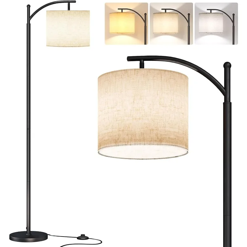 Adjustable arc floor lamp with height flexibility