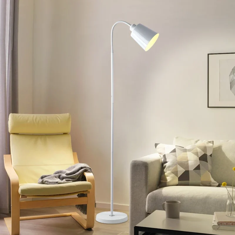 Modern Adjustable Gooseneck Arc Floor Lamp with LED Lighting for Living Room - Image 2
