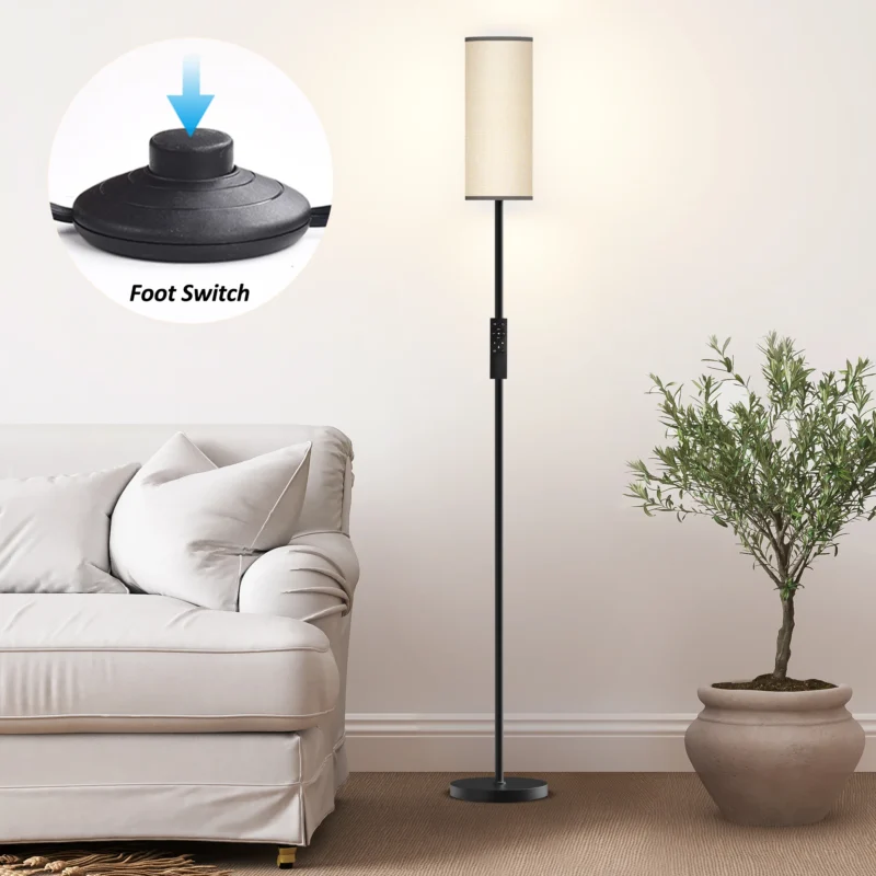 Modern Black Adjustable Arc Floor Lamp with Smart Dimmable LED for Living Room - Image 3