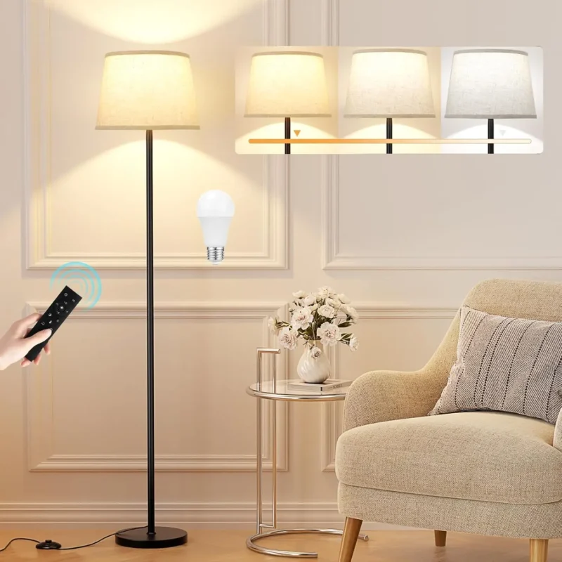 Modern Adjustable Black Arc Floor Lamp with Foot Switch for Living Room - Image 11