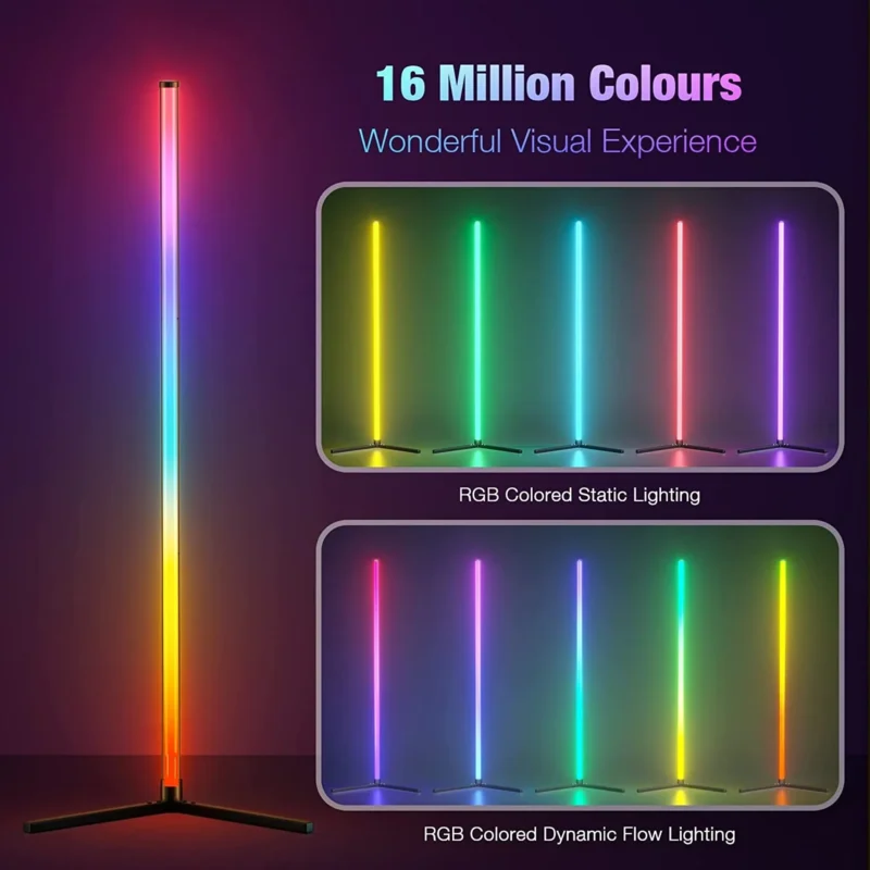 Modern RGB Smart Arc Floor Lamp with Music Sync and Remote Control - Image 3