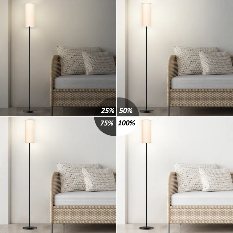 Modern Black Adjustable Arc Floor Lamp with Smart Dimmable LED for Living Room - Image 5