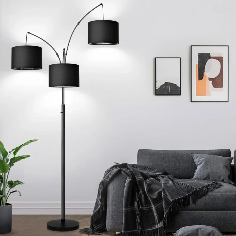 Modern 3-Light Arc Floor Lamp Dimmable 1000LM for Living Room - Image 9
