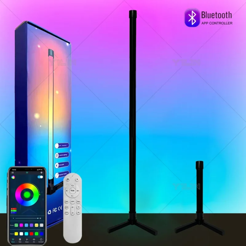 Modern RGBIC Smart LED Floor Lamp with Music Sync and Remote Control - Image 6