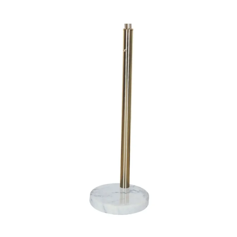 Modern 5-Light Arc Floor Lamp with Nickel Finish and White Shades - Image 4