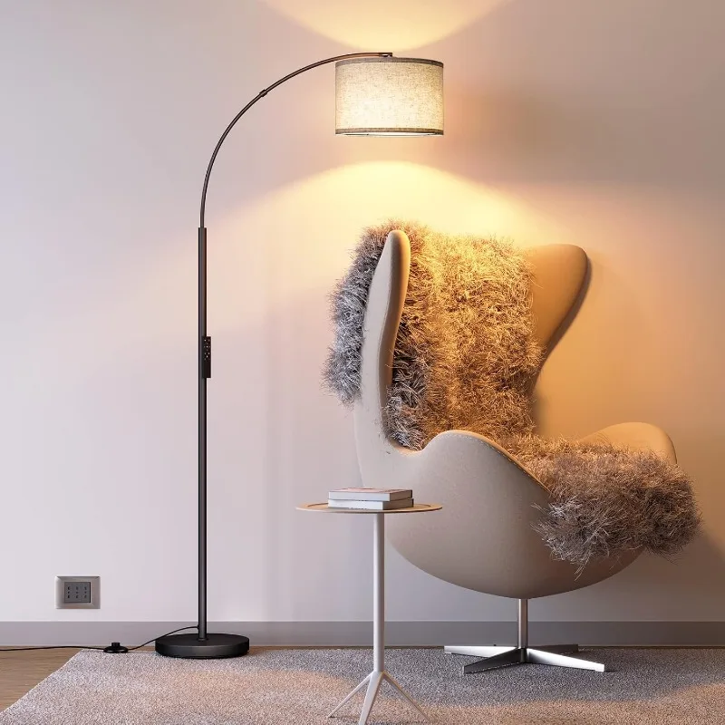 Arc floor lamp with adjustable features for versatile lighting needs